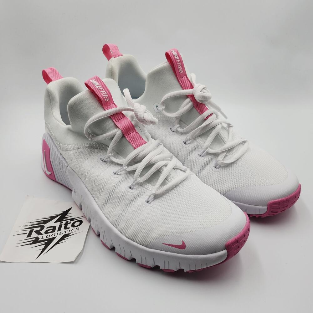 Womens Sz 12 Nike Training Shoes Free Metcon 6 White Pink FJ7126-109 men 10.5